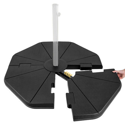 4-Piece Fillable Umbrella Base Stand for Garden Yard Poolside - Stashed cav