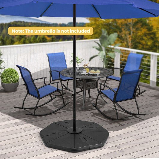 4-Piece Fillable Umbrella Base Stand for Garden Yard Poolside - Stashed cav