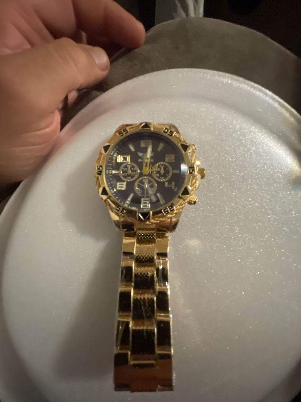 Generic Gold-Tone Stainless Steel Analog Quartz Men's Fashion Watch