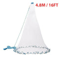 6/8/10/12/16FT Fishing Cast Net Bait Easy Throw Hand Cast Strong Nylon Stashed cav