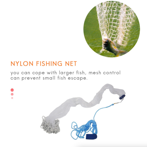 6/8/10/12/16FT Fishing Cast Net Bait Easy Throw Hand Cast Strong Nylon Stashed cav