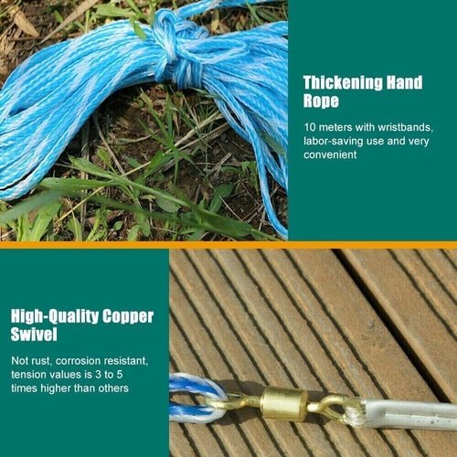 6/8/10/12/16FT Fishing Cast Net Bait Easy Throw Hand Cast Strong Nylon - Stashed cav