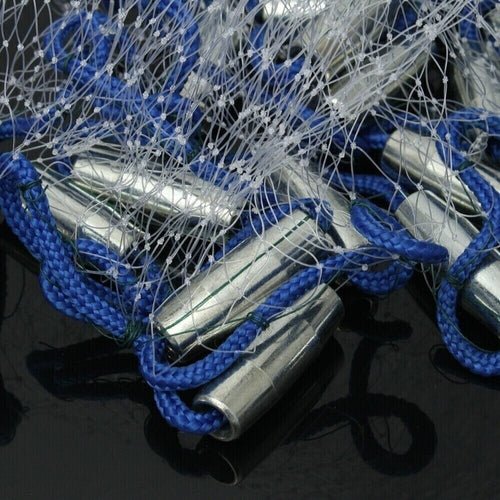 6/8/10/12/16FT Fishing Cast Net Bait Easy Throw Hand Cast Strong Nylon - Stashed cav