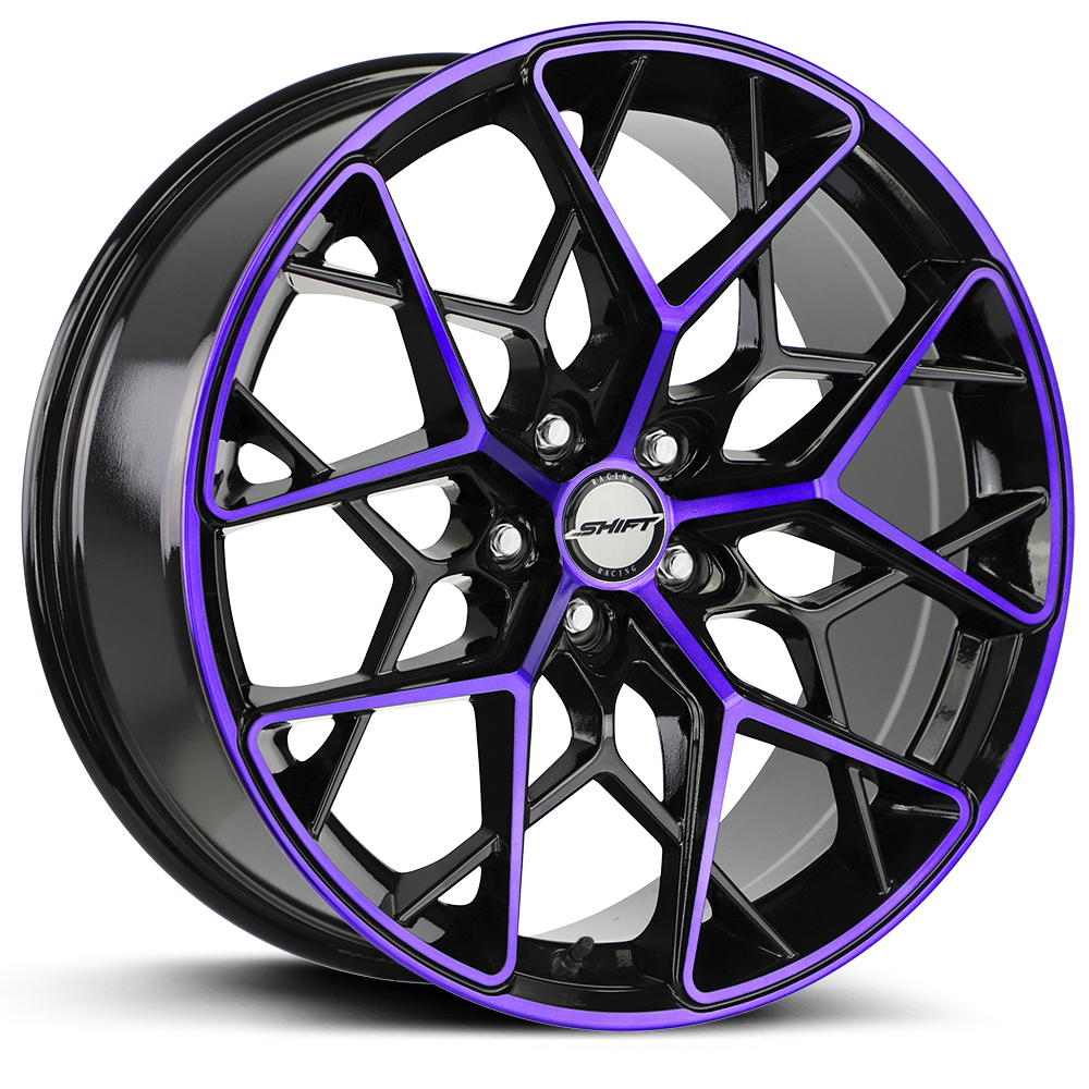 Piston Gloss Black Purple Machined