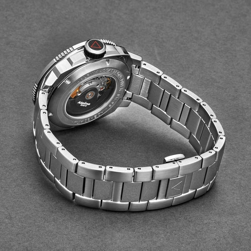 Alpina Men's wristwatch Seastrong' Diver Black Dial Stainless watch - Stashed cav