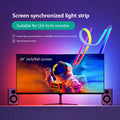 Color Music Game Sync 24" Screen Gaming Amosphere Ambient Smart TV Monitor LED Strip Backlight Light for Computer Screen (34Inch) - Stashed cav