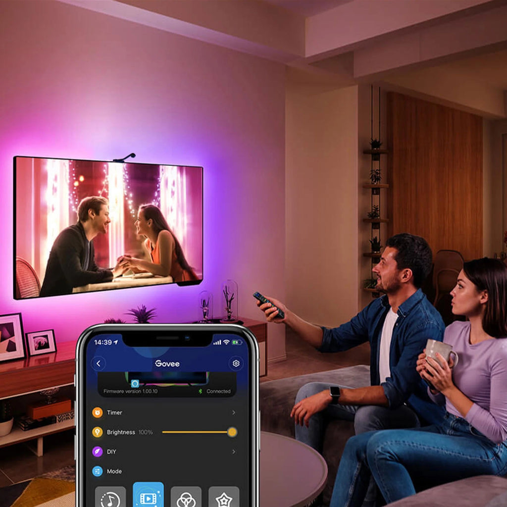 Dreamview T3S Smart TV Backlight (11.8Ft) for 55-65" TVs, Voice Control, Smart Camera - Stashed cav