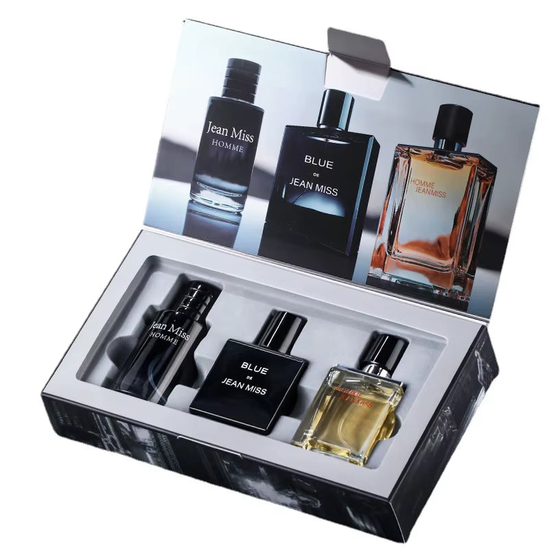 Men Perfume Hombre Gift Box 3Pcs Set Perfumes Pheromone Cologne Long Lasting Fragrance Floral Woody Scented Eau De Parfum Spray