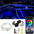 Interior Car LED Strip Lights APP Control, 5 in 1 RGB 16 Million Colors Ambient - Stashed cav