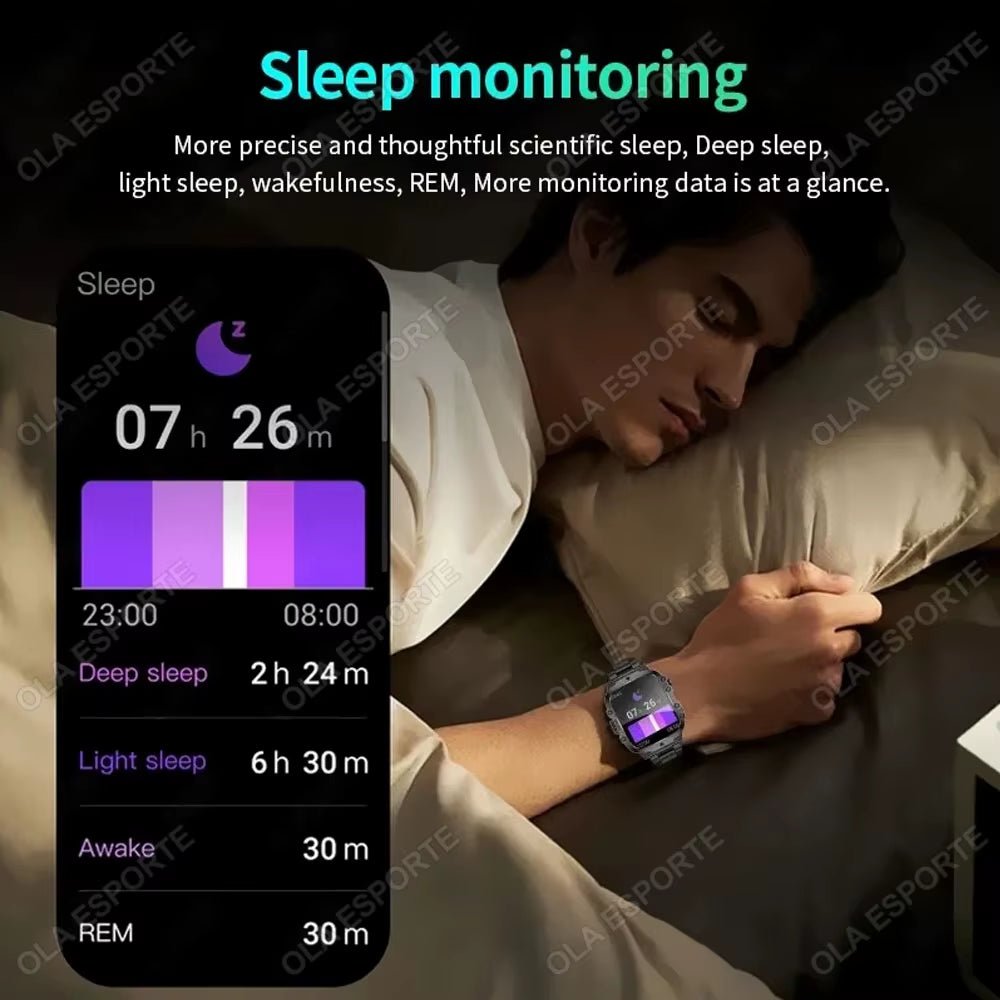 Original Men Smartwatch Flashlight Bluetooth Call Fitness Clock IP68 Waterproof Sports Men for Android IOS Smart Watch 2025 New - Stashed cav