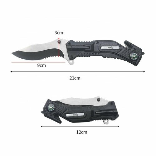 Pocket Knife with Clip Folding Knife Tactical Knife ( 5-in-1 ) - Stashed cav