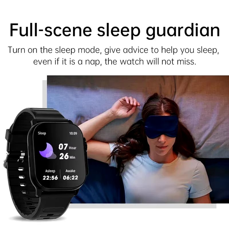 Smart Watch Bluetooth Talk Smartwatch Message Alert Heart Rate Monitor Sports Watch for Android IOS Men Women - Stashed cav