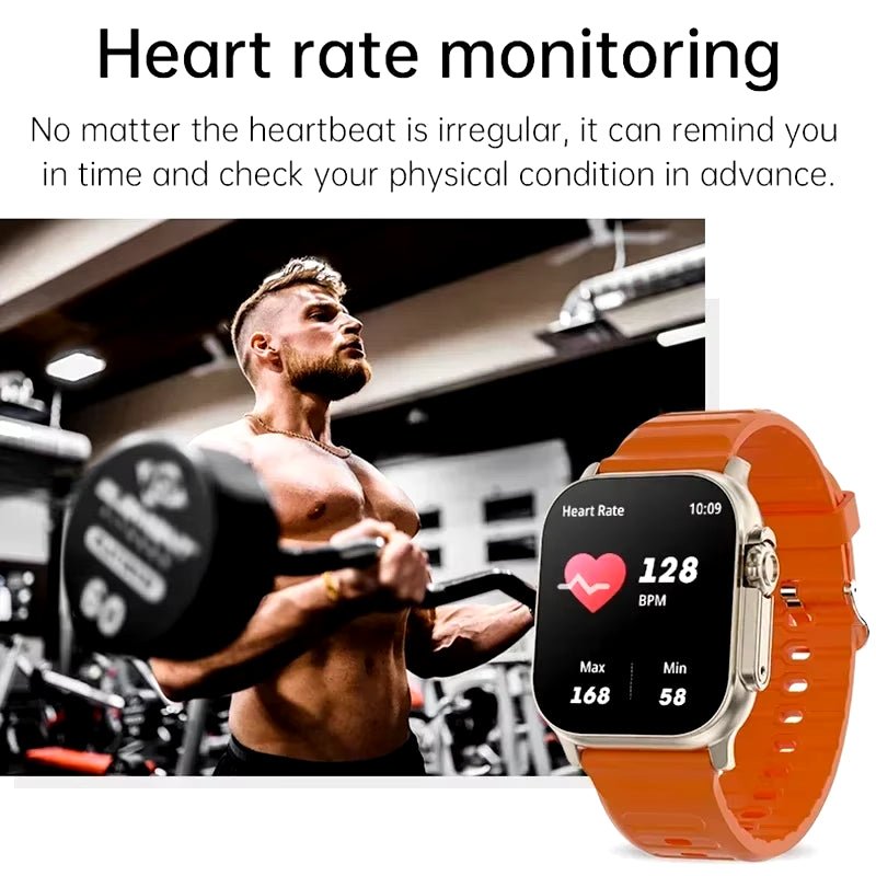 Smart Watch Bluetooth Talk Smartwatch Message Alert Heart Rate Monitor Sports Watch for Android IOS Men Women - Stashed cav