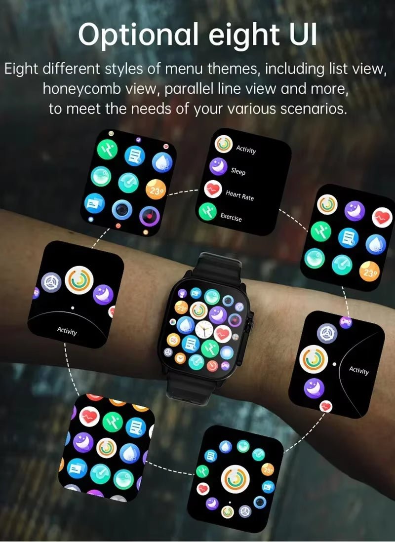 Smart Watch Bluetooth Talk Smartwatch Message Alert Heart Rate Monitor Sports Watch for Android IOS Men Women - Stashed cav