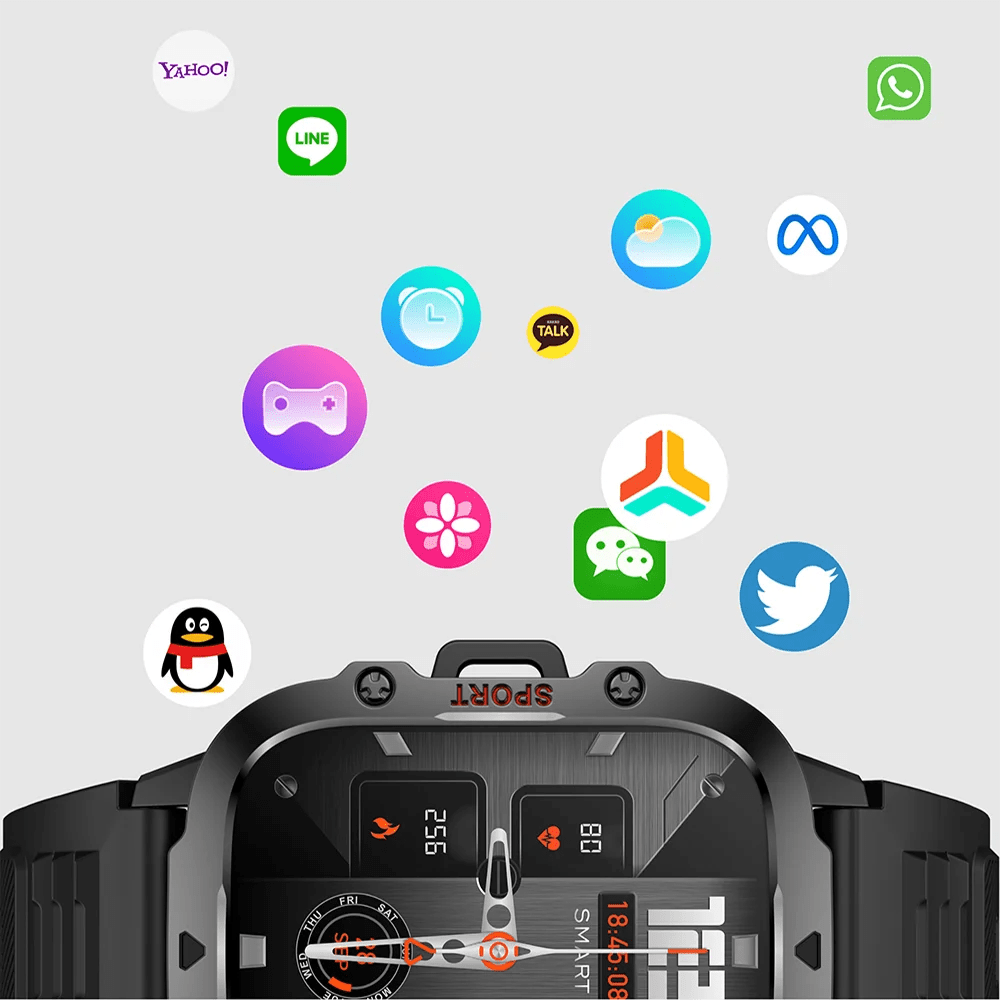 Smart Watch Fitness Bluetooth Call Waterproof (Black) - Stashed cav