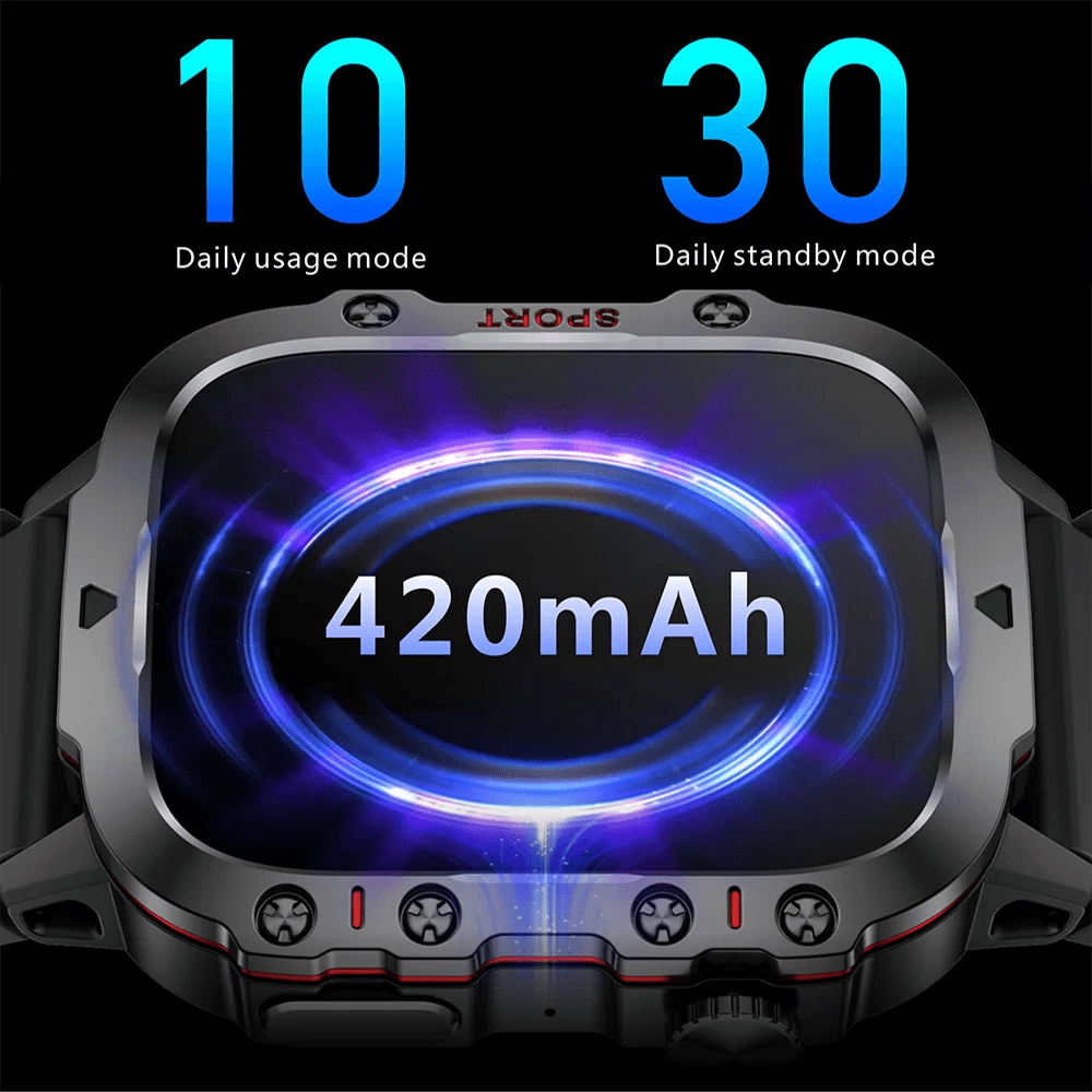 Smart Watch Fitness Bluetooth Call Waterproof (Black) - Stashed cav