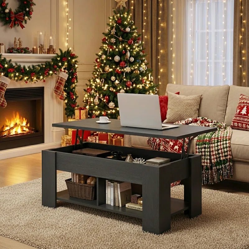 Sparta Lift Top Extendable Coffee Table with Storage - Stashed cav