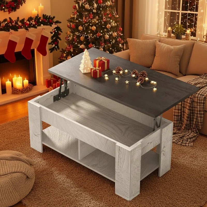 Sparta Lift Top Extendable Coffee Table with Storage - Stashed cav