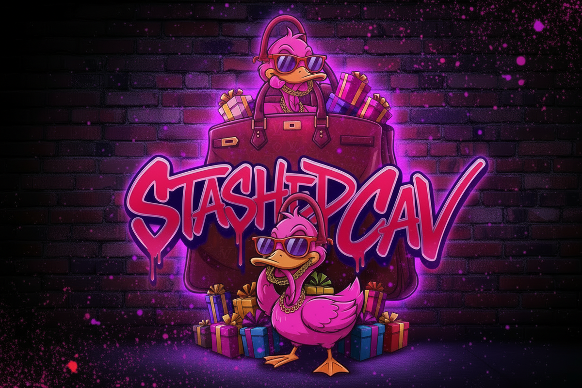 Stashed Cav Duck Behind Bag Logo