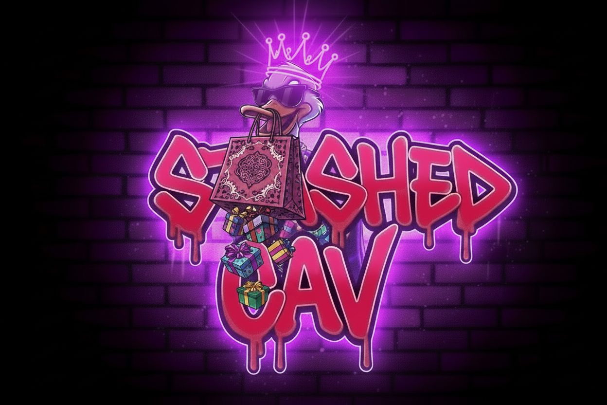 Stashed Cav Pink Red Crown Logo